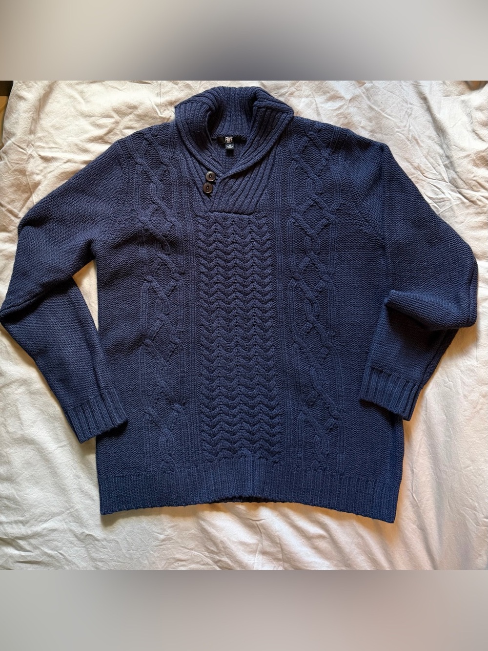 FRYE Grandpacore Fisherman Cable Knit Sweater M